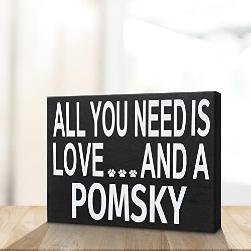 JennyGems Pomsky Ajándékokat, Csak Szerelem Kell, s egy Pomsky Fa Alá, Pomsky Dekoráció, Polc Bébiszitter, Falra, Made