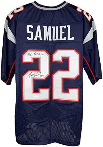 Asante Samuel Idősebb dedikált, aláírt írva jersey New England Patriots SZÖVETSÉG