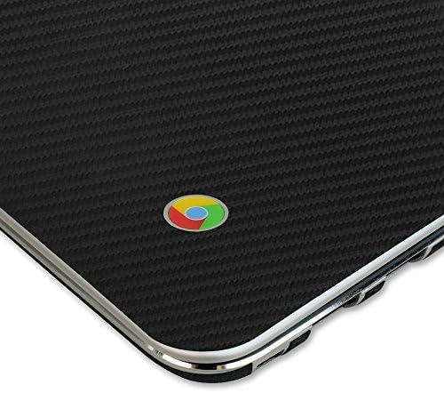 Skinomi Fekete Szénszálas Teljes Test Bőr Kompatibilis az Asus Chromebook Flip (10.1 inch, 2015)(Teljes Lefedettség)