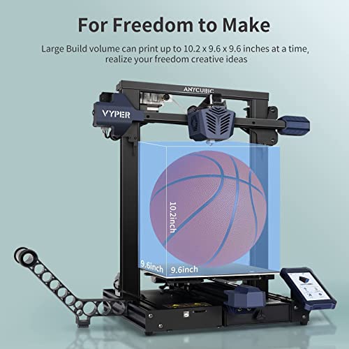 ANYCUBIC Vyper FDM 3D-s Nyomtató, ANYCUBIC PLA 3D-s Nyomtató Végtelen(Lila) Csomag