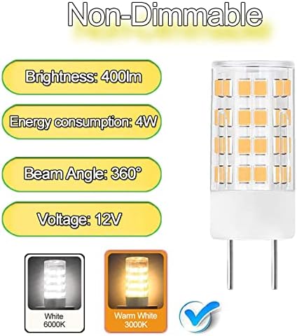 ZSSXOLED GY6.35 G6.35 Bi-pin-Bázis LED Izzó 4Watt (35W-40W Halogén Egyenértékű) AC 12V Nem-Nem Szabályozható-Lebegés