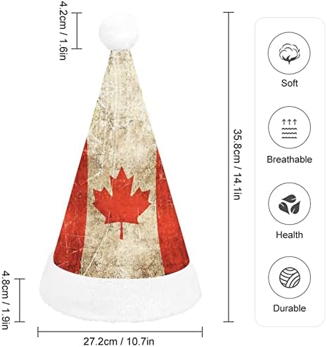 Kanadai Zászló Plüss Karácsonyi Kalap Pajkos, Kedves Mikulás Sapka Plüss Színültig, majd Comfort Bélés Karácsonyi Dekoráció