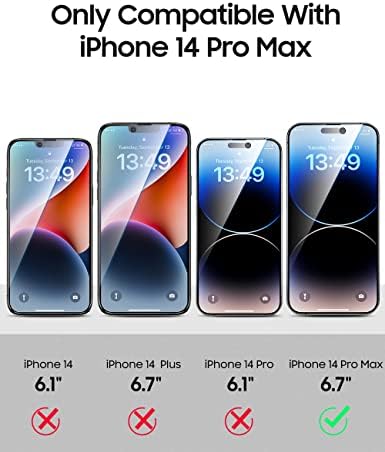 BENKS 2 Csomag Matt kijelző Védő fólia iPhone 14 Pro Max, Edzett Üveg, Tükröződésmentes Anti Fingerprint Esetben, Barátságos,