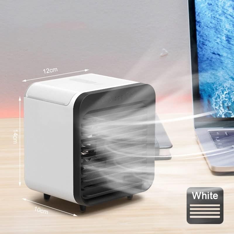 FEER Hordozható Klíma, Asztali Ventilátor, USB Újratölthető Levegő Hűvösebb Táblázat Hűtés Köd Ventilátor, Párásító